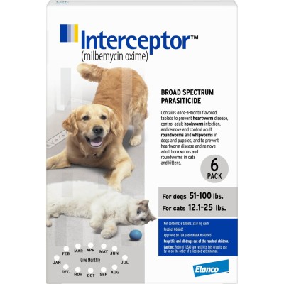 Interceptor Chewable Tablet for Dogs & Cats