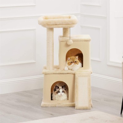 Lesure Cat Tree for Indoor Cats - Large Cat Tower Condos with Scratching Post and Platform
