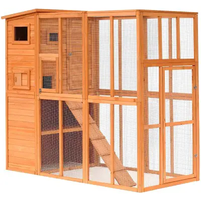 PawHut Large Wooden Outdoor Cat House