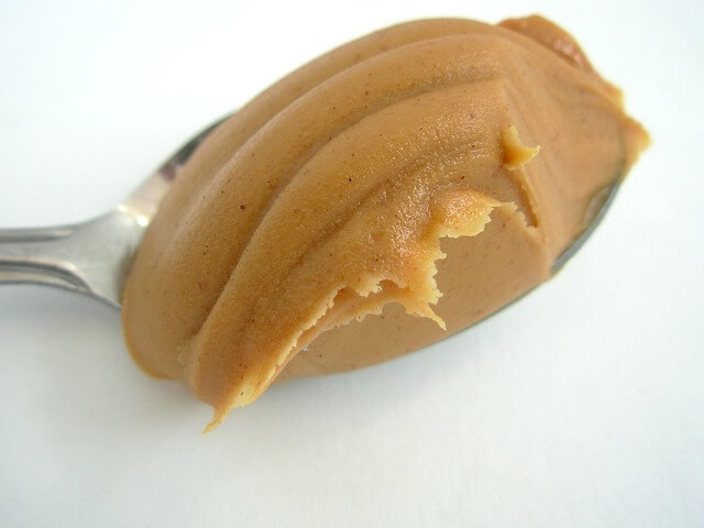 peanut-butter on spoon