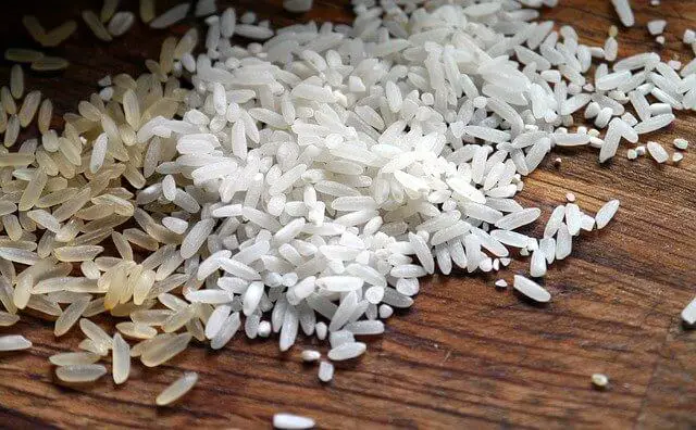 rice on table